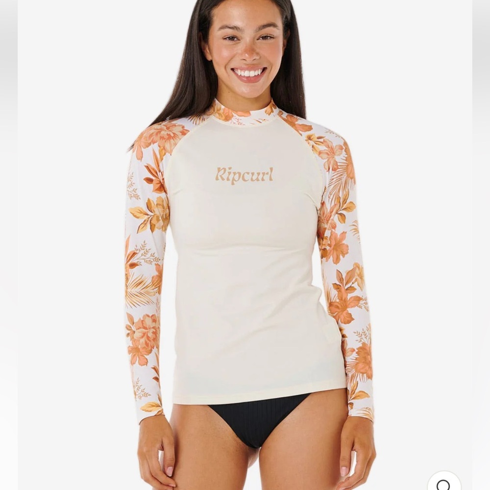 RIPCURL DESERT DREAMS LONG SLEEVE UPF RASHGUARD, SMALL